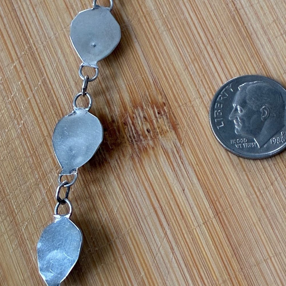 Vintage Sterling Silver and Turquoise Navajo Paw Bracelet - Picture 10 of 16